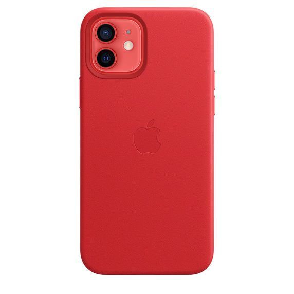 Чохол CasePro Leather Case with MagSafe Red для iPhone 12 | 12 Pro фото 3