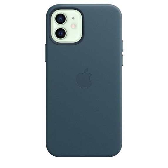Оригінальний чохол Apple Leather Case with MagSafe Baltic Blue для iPhone 12 | 12 Pro (MHKE3) фото 2
