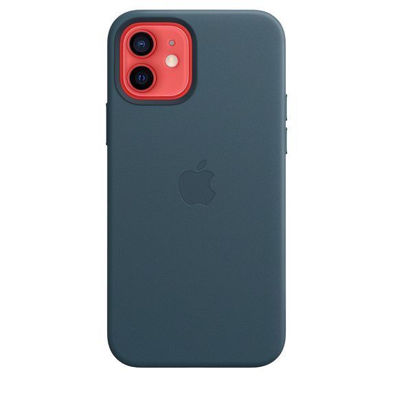 Оригінальний чохол Apple Leather Case with MagSafe Baltic Blue для iPhone 12 | 12 Pro (MHKE3) фото 3