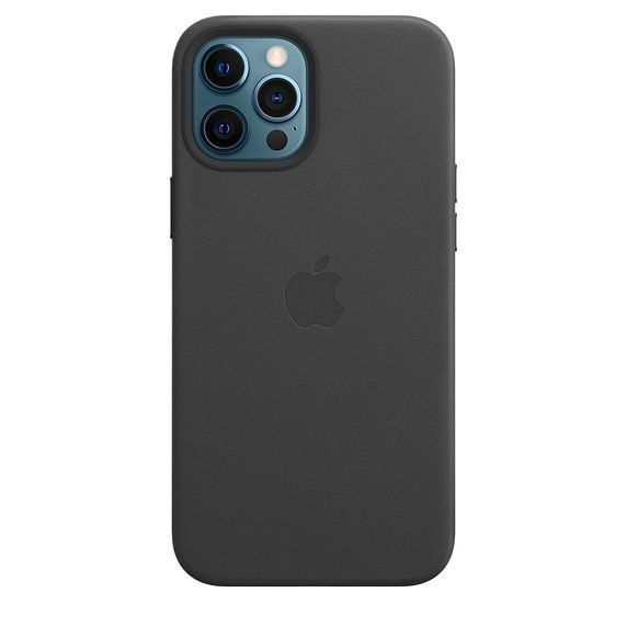 Оригінальний чохол Apple Leather Case with MagSafe Black для iPhone 12 Pro Max (MHKM3)
