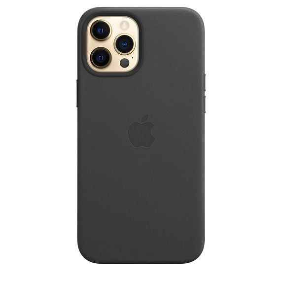 Оригінальний чохол Apple Leather Case with MagSafe Black для iPhone 12 Pro Max (MHKM3) фото 2