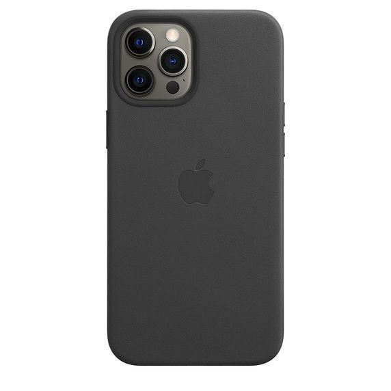 Оригінальний чохол Apple Leather Case with MagSafe Black для iPhone 12 Pro Max (MHKM3) фото 3