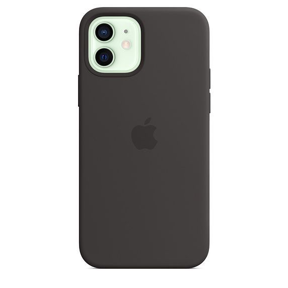 Оригінальний чохол Apple Sillicone Case with MagSafe Black для iPhone 12 | 12 Pro (MHL73) фото 2