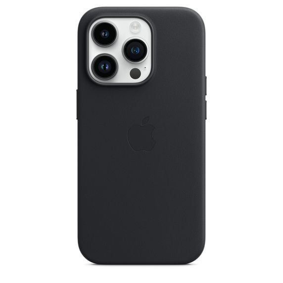 Оригінальний шкіряний чохол Apple Leather Case with MagSafe Midnight для iPhone 14 Pro (MPPG3) фото 3