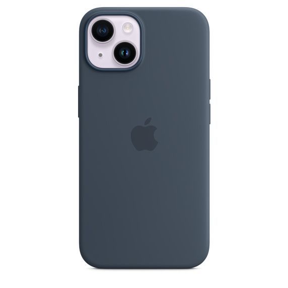 Оригінальний силіконовий чохол Apple Silicone Case with MagSafe Storm Blue для iPhone 14 (MPRV3) фото 2