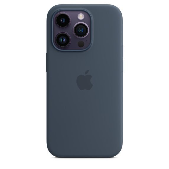 Оригінальний силіконовий чохол Apple Silicone Case with MagSafe Storm Blue для iPhone 14 Pro (MPTF3)