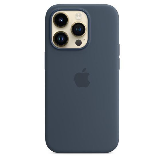 Оригінальний силіконовий чохол Apple Silicone Case with MagSafe Storm Blue для iPhone 14 Pro (MPTF3) фото 2