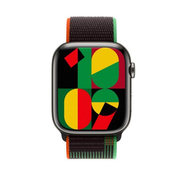 Ремінець Apple Black Unity Sport Loop для Watch 42мм | 41мм | 40мм (MQTH3) фото 3