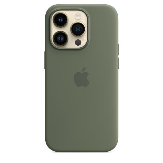 Силіконовий чохол CasePro Silicone Case with MagSafe Olive для iPhone 14 фото 2
