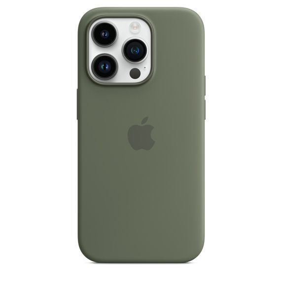 Силіконовий чохол CasePro Silicone Case with MagSafe Olive для iPhone 14 фото 3