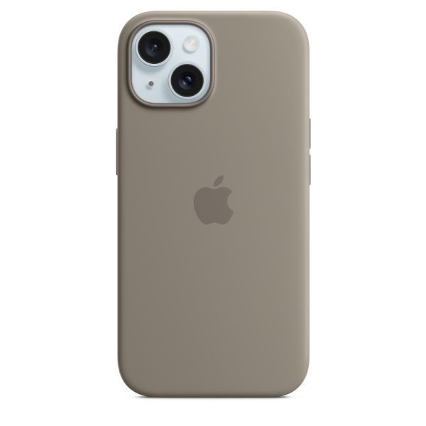 Оригінальний силіконовий чохол Apple Silicone Case with MagSafe Clay для iPhone 15 (MT0Q3)
