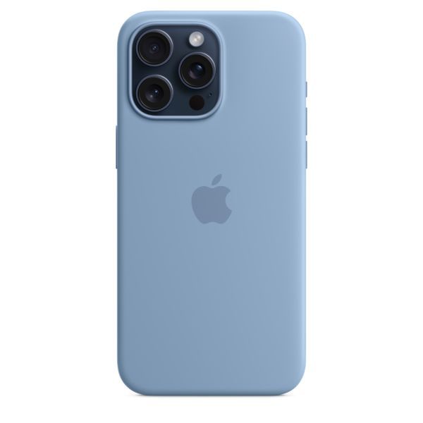 Оригінальний силіконовий чохол Apple Silicone Case with MagSafe Winter Blue для iPhone 15 Pro Max (MT1Y3) фото 2