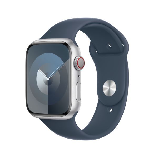 Оригінальний силіконовий ремінець Apple Sport Band Size S/M Storm Blue для Apple Watch 49мм | 46мм | 45мм | 44мм (MT3Q3) фото 2