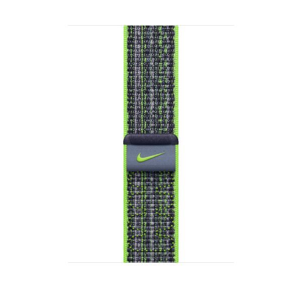 Ремінець CasePro Nike Sport Loop Bright Green/Blue для Apple Watch 42мм | 41мм | 40мм