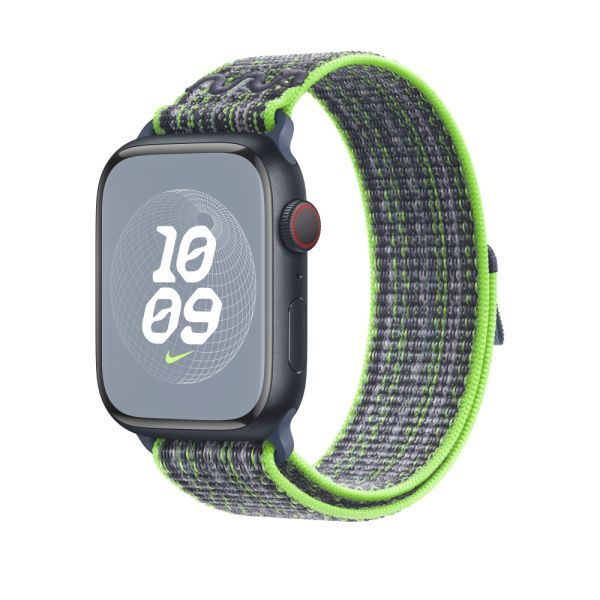 Ремінець CasePro Nike Sport Loop Bright Green/Blue для Apple Watch 42мм | 41мм | 40мм фото 2