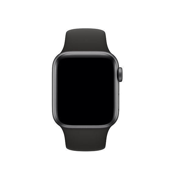 Силіконовий ремінець Apple Watch Sport Band Black 42мм | 41мм | 40мм (MTP62) фото 3