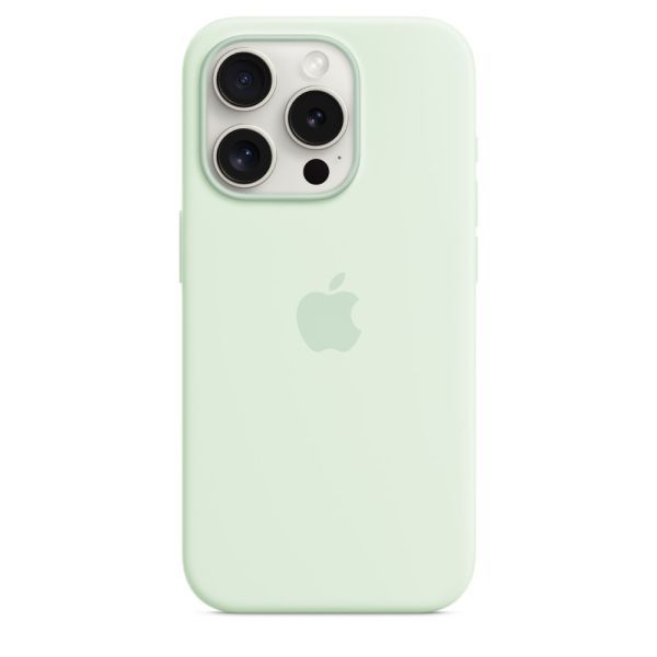 Силіконовий чохол CasePro Silicone Case with MagSafe Soft Mint для iPhone 15 Pro Max фото 3