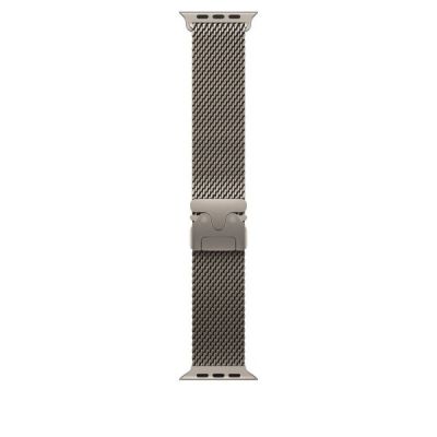 Оригінальний ремінець Apple Milanese Loop Natural Titanium Small для Apple Watch 49мм | 46мм | 45мм | 44мм (MXKC3)