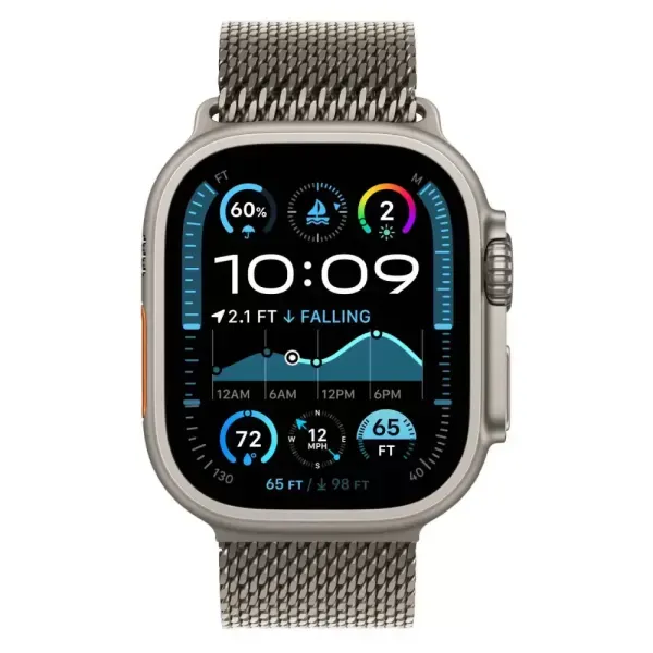 Металевий ремінець CasePro Milanese Loop Natural Titanium для Apple Watch 49мм | 46мм | 45мм | 44мм фото 2