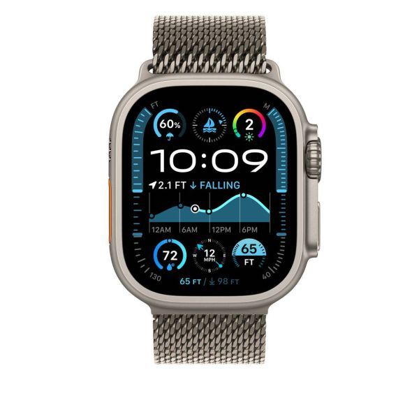 Оригінальний ремінець Apple Milanese Loop Natural Titanium Medium для Apple Watch 49мм | 46мм | 45мм (MXKD3) фото 3