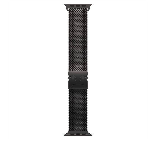 Оригінальний титановий ремінець Apple Milanese Loop Black Titanium Medium для Apple Watch 49мм | 46мм | 45мм | 44мм (MXKG3)