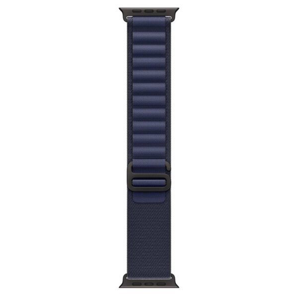 Оригінальний ремінець Apple Alpine Loop Navy Large with Black Titanium Finish для Apple Watch 49мм | 46мм | 45мм | 44мм (MYPY3)