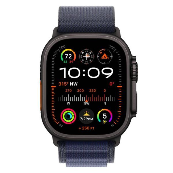Оригінальний ремінець Apple Alpine Loop Navy Large with Black Titanium Finish для Apple Watch 49мм | 46мм | 45мм | 44мм (MYPY3) фото 3