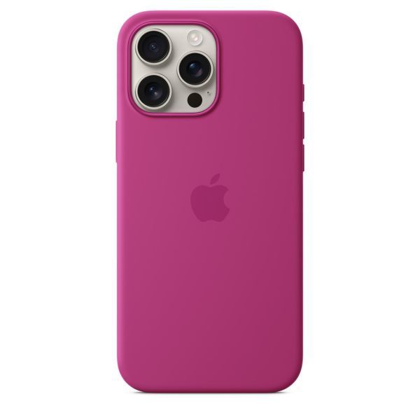 Оригінальний силіконовий чохол Apple Silicone Case with MagSafe Fuchsia для iPhone 16 Pro (MYYN3) фото 2