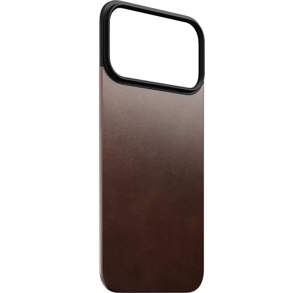 Шкіряна магнітна накладка на задню панель Nomad Magnetic Horween Leather Back Rustic Brown для iPhone 17 Pro Max (NM014384858)