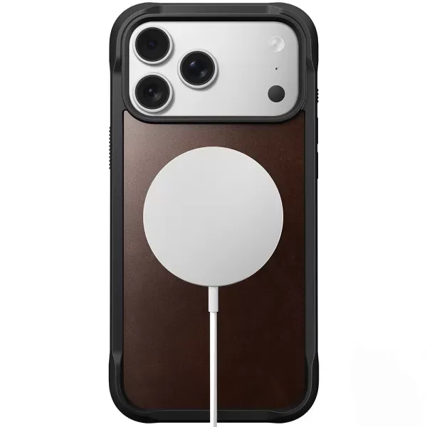 Шкіряний чохол Nomad Rugged Horween Leather Case Rustic Brown для iPhone 17 Pro Max (NM011796858) фото 3