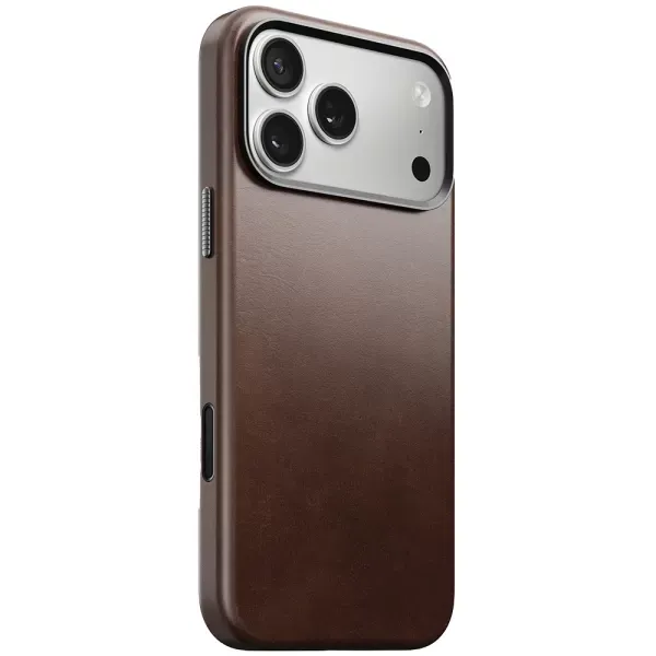 Шкіряний чохол Nomad Traditional Horween Leather Case Rustic Brown для iPhone 17 Pro Max (NM011918858) фото 2