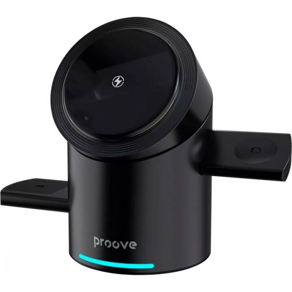 Бездротовий зарядний пристрій Proove Optimus 3in1 Black (WSOP15000001)