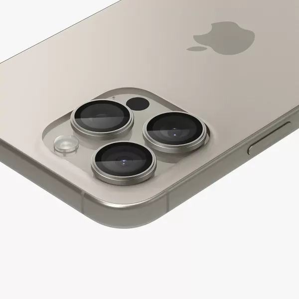 Захисне скло для камери Spigen Optik Pro Lens Protector Natural Titanium (2 шт.) для iPhone 17 | 16 | 15 | 14 Pro та 17 | 16 | 15 | 14 Pro Max (AGL07163) фото 3