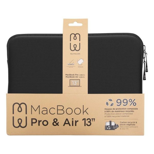 Чохол-папка MW Basics 2Life Sleeve Case Black/White для MacBook Pro 13" (M1|M2) | MacBook Air 13" M1 (MW-410139) фото 3