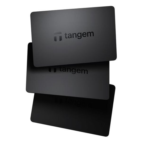 Холодний гаманець для криптовалюти Tangem Wallet 2.0 Black 3 карти (TG128X3-B)