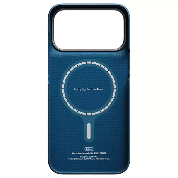 Карбоновий чохол Pitaka Argyle Edge Case Abyss Blue для iPhone 18 Pro Max | 17 Pro Max (KI1816PM) фото 2