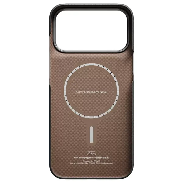 Карбоновий чохол Pitaka Argyle Edge Case Lava Black для iPhone 18 Pro | 17 Pro (KI1815P) фото 2