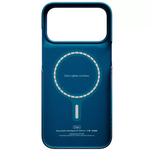 Карбоновий чохол Pitaka Edge Ultra-Slim Nights-Midnight-01 для iPhone 18 Pro | 17 Pro (KI1803P) фото 2