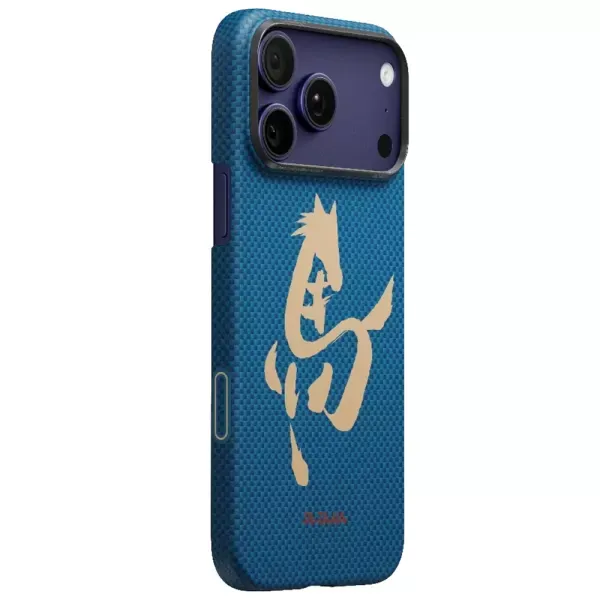 Чохол Pitaka Ink Horse Painting Edge Case (Camera Control) Azure Green для iPhone 17 Pro (HR1704P) фото 2