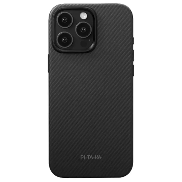 Карбоновий чохол Pitaka Summa UltraGuard Case Classic Twill 600D Black/Grey для iPhone 16 Pro (KI1603PPA)