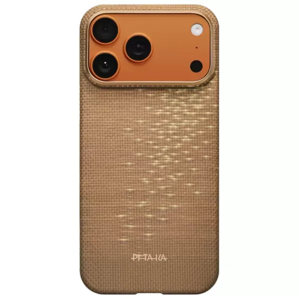 Карбоновий чохол Pitaka Ultra-Slim Case PitaTap™ Golden Glint для iPhone 17 Pro (KI1705AG) фото 2