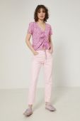 Блузка Medicine жіноча колір рожевий принт квіти