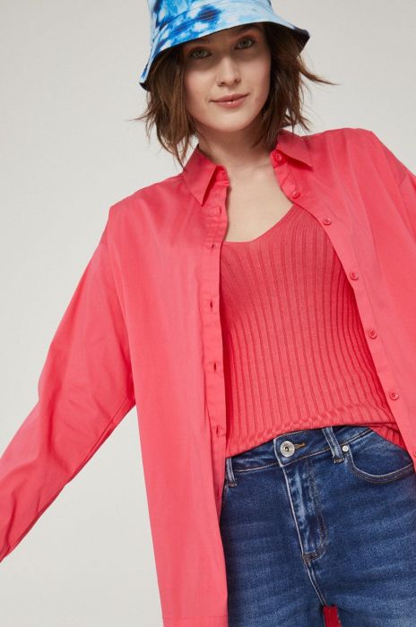 Сорочка Medicine жіноча колір рожевий relaxed класичний комір (2020627)