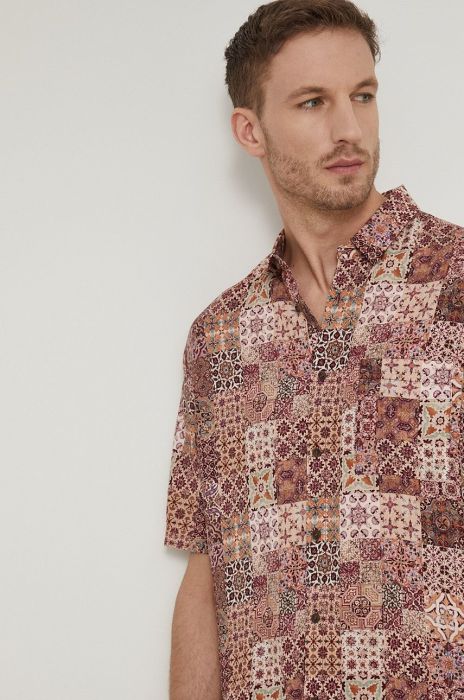 Сорочка Medicine чоловіча колір рожевий regular класичний комір