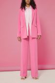 Штани Medicine жіночі колір рожевий широке висока посадка
