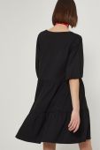 Бавовняна сукня Medicine колір чорний mini розкльошена (2064814)
