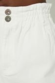 Джинсові шорти Medicine жіночі колір білий однотонні висока посадка (2245002)