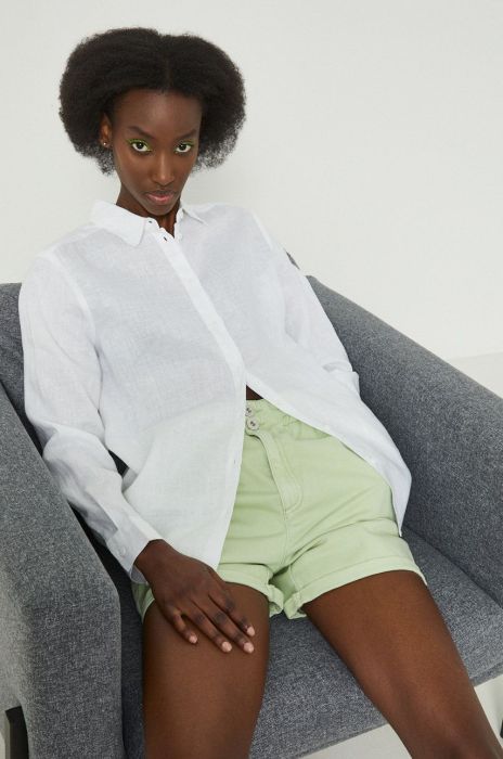 Джинсові шорти Medicine жіночі колір зелений однотонні висока посадка (2245006)