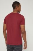 Бавовняна футболка Medicine колір бордовий однотонна