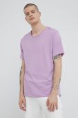 Бавовняна футболка Medicine колір фіолетовий однотонна